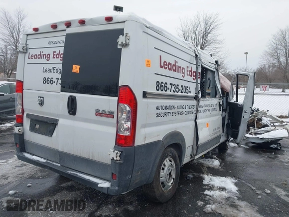 2017 Ram ProMaster Cargo with VIN 3C6TRVAG0HE520740, listed as a IAAI auction lot 41379961 with Not Provided miles and . Bid and sale history available at DreamBid. Image 4.