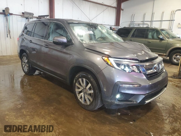 2019 Honda Pilot EX-L z VIN 5FNYF6H58KB100677, wystawiony jako Copart lot #61347595 z przebiegiem 59 987 mil mil oraz Szkoda całkowita • Salvage title. Historia ofert i sprzedaży dostępna na DreamBid. Obrazek 4.
