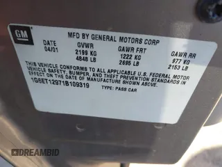 2001 Cadillac Eldorado Touring ETC z VIN 1G6ET12971B109319, wystawiony jako IAAI lot #41682779 z przebiegiem 147 515 mil mil oraz . Historia ofert i sprzedaży dostępna na DreamBid. Obrazek 9.