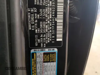 2022 Kia Telluride EX with VIN 5XYP34HC4NG239743, listed as a Copart auction lot 56178205 with Not provided miles and Salvage title. Bid and sale history available at DreamBid. Image 13.