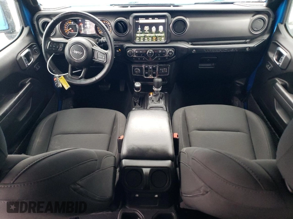 2022 Jeep Wrangler Unlimited Sport S with VIN 1C4HJXDG5NW168740, listed as a Copart auction lot 89067635 with 25,646 mi miles and Salvage Title. Bid and sale history available at carsss.com. Image 8.