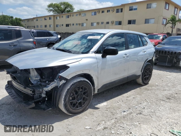 2023 Toyota Corolla Cross L with VIN 7MUAAAAG1PV044251, listed as a Copart auction lot 51794085 with 25,543 mi miles and Salvage title. Bid and sale history available at DreamBid. Image 1.