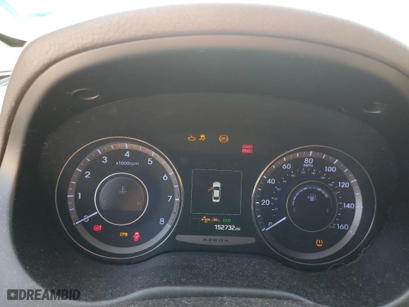 2017 Hyundai Azera Limited with VIN KMHFH4JG6HA583570, listed as a Copart auction lot 68673544 with 152,732 mi miles and Salvage Title. Bid and sale history available at carsss.com. Image 9.