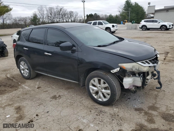 2012 Nissan Murano SV with VIN JN8AZ1MW9CW221598, listed as a Copart auction lot 46633315 with 186,270 mi miles and Non Repairable. Bid and sale history available at carsss.com. Image 4.