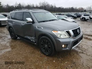 2017 Nissan Armada SL with VIN JN8AY2NDXH9009174, listed as a Copart auction lot 85371204 with 108,094 mi miles and Salvage Title. Bid and sale history available at carsss.com. Image 4.