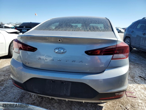 2020 Hyundai Elantra SE with VIN 5NPD74LF6LH594296, listed as a Copart auction lot 46218865 with 21,590 mi miles and Salvage Title. Bid and sale history available at carsss.com. Image 6.