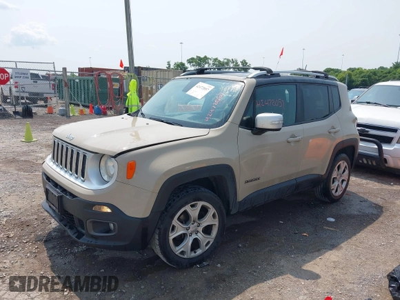 2016 Jeep Renegade Limited with VIN ZACCJBDT4GPD35969, listed as a IAAI auction lot 42472057 with 101,690 mi miles and . Bid and sale history available at DreamBid. Image 14.
