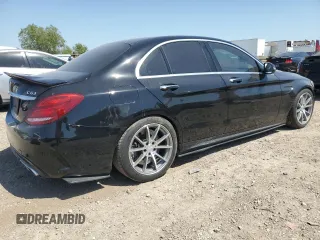 2017 Mercedes-Benz C 63 AMG with VIN 55SWF8GB6HU232905, listed as a Copart auction lot 52523195 with 78,396 mi miles and Salvage title. Bid and sale history available at DreamBid. Image 3.