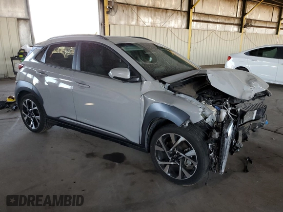 2023 Hyundai Kona Limited with VIN KM8K53A33PU010430, listed as a Copart auction lot 87010774 with 48,714 mi miles and Salvage Title. Bid and sale history available at carsss.com. Image 4.