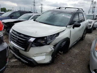 2024 Nissan Pathfinder Platinum with VIN 5N1DR3DK3RC228313, listed as a Copart auction lot 58265575 with 27,387 mi miles and Salvage title. Bid and sale history available at DreamBid. Image 1.