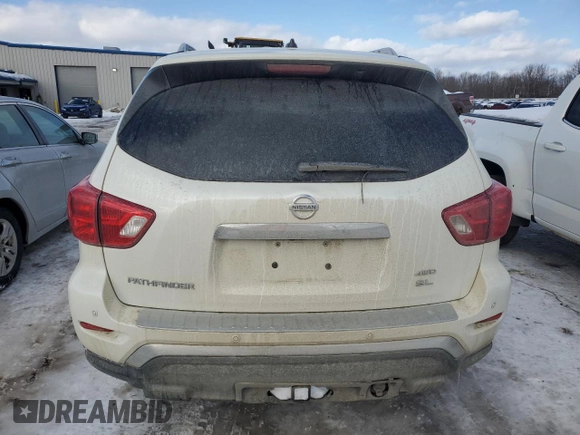2017 Nissan Pathfinder SV with VIN 5N1DR2MM7HC610550, listed as a Copart auction lot 87195714 with 54,066 mi miles and Salvage Title. Bid and sale history available at carsss.com. Image 6.