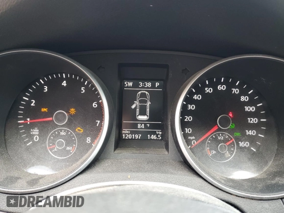 2012 Volkswagen Golf w/Conv с VIN WVWDB7AJ2CW052078, выставлен на аукционе Copart как лот 54366405 с пробегом 120 197 миль миль и Списание • Salvage title. История ставок и продаж доступна на DreamBid. Изображение 9.