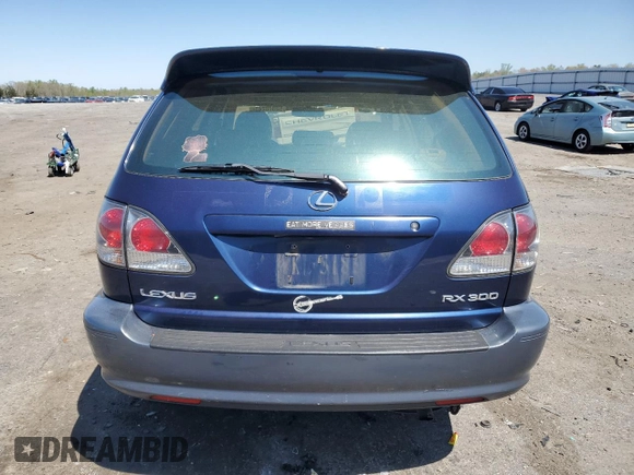 2001 Lexus RX 300 with VIN JTJHF10U610197670, listed as a Copart auction lot 52378245 with 204,482 mi miles and Salvage Title. Bid and sale history available at carsss.com. Image 6.
