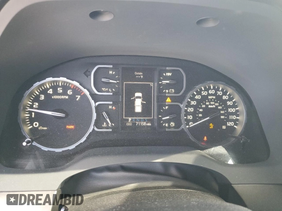 2020 Toyota Tundra 2WD SR5 with VIN 5TFEY5F10LX258199, listed as a Copart auction lot 58236654 with 71,158 mi miles and Salvage Title. Bid and sale history available at carsss.com. Image 9.