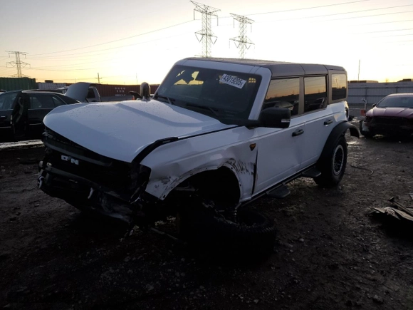 2024 Ford Bronco Badlands with VIN 1FMEE9BP3RLA26637, listed as a Copart auction lot 43019205 with 0 mi miles and Salvage Title. Bid and sale history available at carsss.com. Image 1.