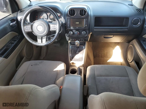 2012 Jeep Compass Latitude with VIN 1C4NJCEB6CD605412, listed as a Copart auction lot 43019555 with 242,708 mi miles and Salvage Title. Bid and sale history available at carsss.com. Image 8.