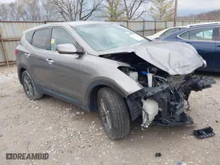 2013 Hyundai Santa Fe Sport with VIN 5XYZTDLB9DG065805, listed as a IAAI auction lot 41838398 with 103,436 mi miles. Bid and sale history available at carsss.com. Image 1.