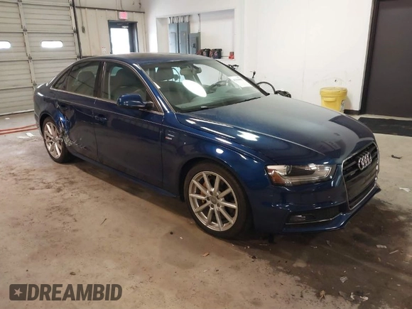 2015 Audi A4 Premium Plus with VIN WAUFFAFL2FN018024, listed as a IAAI auction lot 41364003 with 62,148 mi miles. Bid and sale history available at carsss.com. Image 1.