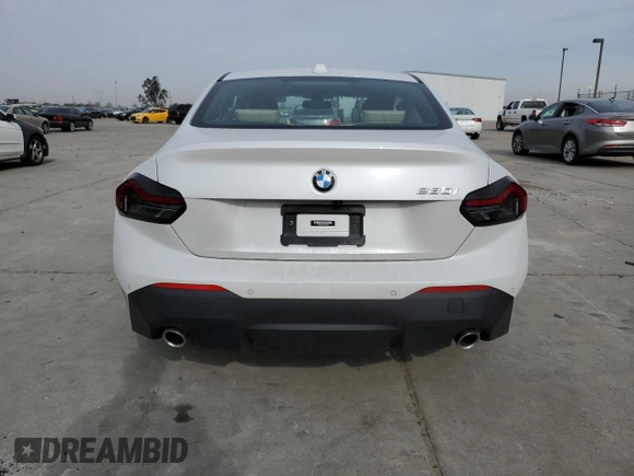 2023 BMW 2 Series 230i with VIN 3MW23CM00P8C80060, listed as a Copart auction lot 39725573 with 0 mi miles. Bid and sale history available at carsss.com. Image 6.