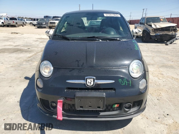 2012 FIAT 500 Abarth with VIN 3C3CFFFH6CT330426, listed as a Copart auction lot 57341965 with 40,702 mi miles and Salvage title. Bid and sale history available at DreamBid. Image 5.