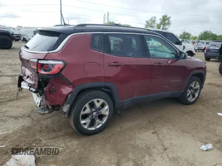 2020 Jeep Compass Limited с VIN 3C4NJDCB0LT233813, выставлен на аукционе Copart как лот 58119515 с пробегом 34 341 миль миль и Списание • Salvage title. История ставок и продаж доступна на DreamBid. Изображение 3.