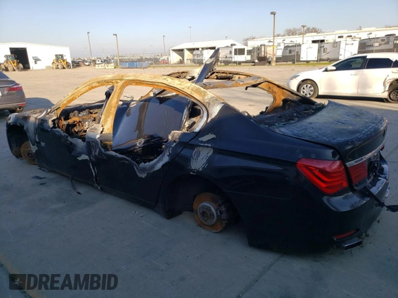 2012 BMW 7 Series 740Li with VIN WBAKB4C56CC576967, listed as a Copart auction lot 86960194 with 0 mi miles and Non Repairable. Bid and sale history available at carsss.com. Image 2.