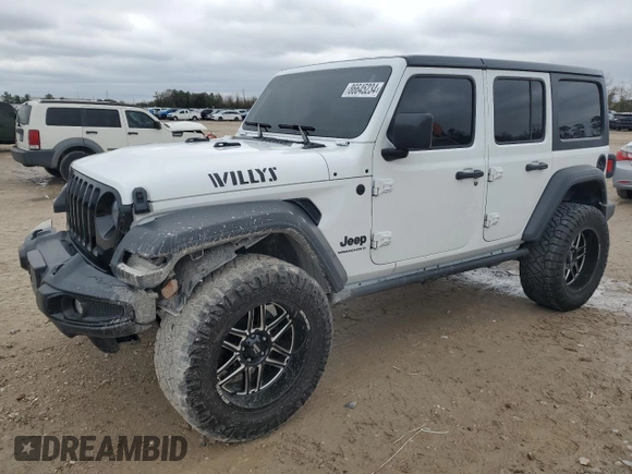 2023 Jeep Wrangler Sport S with VIN 1C4HJXDN3PW522353, listed as a Copart auction lot 86645234 with 17,562 mi miles and Salvage Title. Bid and sale history available at DreamBid. Image 1.