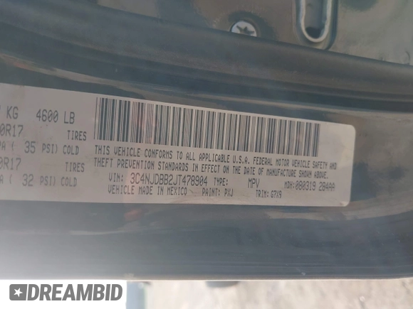 2018 Jeep Compass Latitude с VIN 3C4NJDBB2JT478904, выставлен на аукционе IAAI как лот 42423608 с пробегом 104 036 миль миль и . История ставок и продаж доступна на DreamBid. Изображение 9.