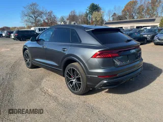 2021 Audi Q8 Prestige with VIN WA1FVAF17MD008493, listed as a Copart auction lot 79915604 with 107,480 mi miles and Clean title. Bid and sale history available at DreamBid. Image 2.