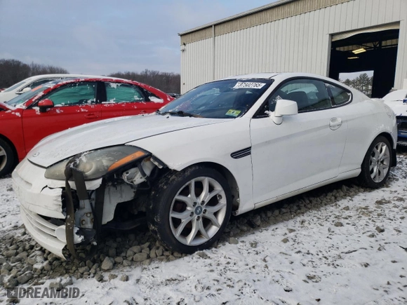 2008 Hyundai Tiburon GT with VIN KMHHN66F68U269896, listed as a Copart auction lot 87502765 with 196,437 mi miles and Salvage Title. Bid and sale history available at carsss.com. Image 1.