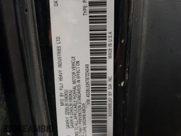 2008 Subaru Legacy Limited with VIN 4S3BL626787224549, listed as a Copart auction lot 83597894 with 208,655 mi miles and Clean title. Bid and sale history available at DreamBid. Image 12.