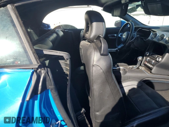 2023 Ford Mustang GT Premium with VIN 1FATP8FF3P5102205, listed as a Copart auction lot 76253414 with 15,474 mi miles and Salvage title. Bid and sale history available at DreamBid. Image 10.
