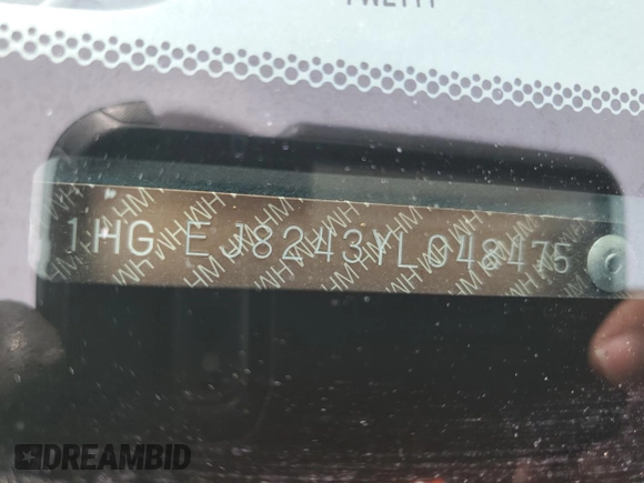 2000 Honda Civic EX z VIN 1HGEJ8243YL048475, wystawiony jako Copart lot #47896485 z przebiegiem 179 908 mil mil oraz Szkoda całkowita • Salvage title. Historia ofert i sprzedaży dostępna na DreamBid. Obrazek 12.