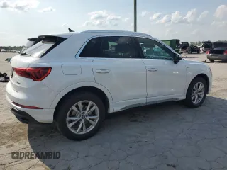 2021 Audi Q3 S line Premium with VIN WA1DECF32M1045084, listed as a Copart auction lot 54657575 with 35,265 mi miles and Salvage Title. Bid and sale history available at DreamBid. Image 3.