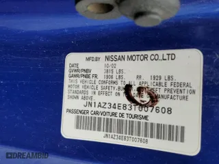 2003 Nissan 350Z Touring with VIN JN1AZ34E83T007608, listed as a Copart auction lot 48145225 with 129714 miles and Salvage Title. Bid and sale history available at carsss.com. Image 12.