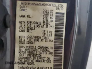 2010 Nissan Frontier SE z VIN 1N6AD0CW7AC440318, wystawiony jako Copart lot #55066575 z przebiegiem 71 851 mil mil oraz Szkoda całkowita • Salvage title. Historia ofert i sprzedaży dostępna na DreamBid. Obrazek 12.
