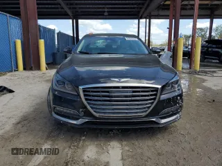 2018 Genesis G80 3.8L with VIN KMHGN4JE6JU233985, listed as a Copart auction lot 75596424 with Not Provided miles and Salvage Title. Bid and sale history available at DreamBid. Image 5.