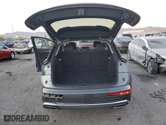 2023 Audi Q5 S line Premium with VIN WA1GAAFY5P2043806, listed as a Copart auction lot 88799155 with 50,580 mi miles and Salvage Title. Bid and sale history available at carsss.com. Image 6.