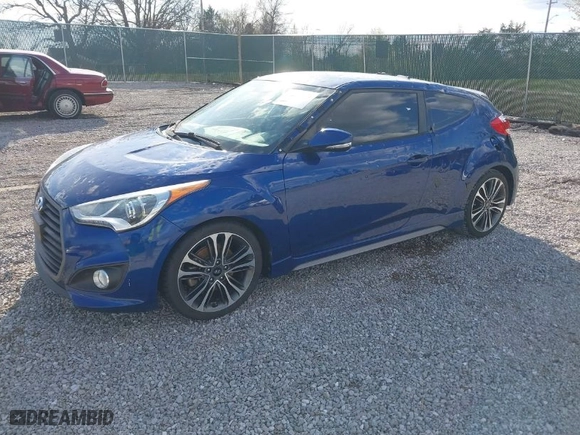 2016 Hyundai Veloster Turbo with VIN KMHTC6AE4GU260112, listed as a IAAI auction lot 41868273 with 130,853 mi miles. Bid and sale history available at carsss.com. Image 2.