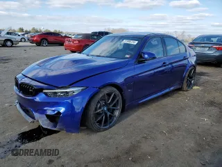 2018 BMW M3 with VIN WBS8M9C53J5L71752, listed as a Copart auction lot 37308724 with 19,425 mi miles. Bid and sale history available at carsss.com. Image 1.