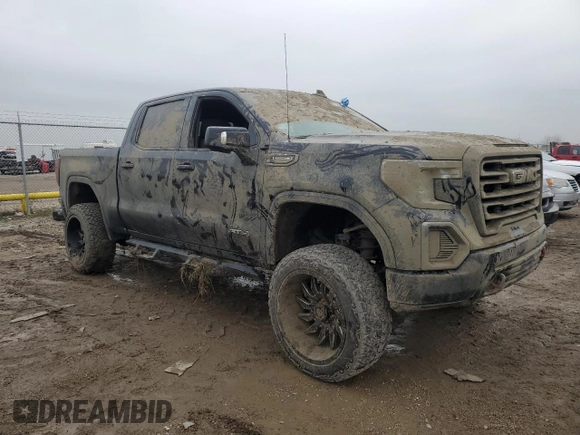 2021 GMC Sierra 1500 AT4 with VIN 3GTP9EED2MG182802, listed as a Copart auction lot 88715745 with 0 mi miles and Salvage Title. Bid and sale history available at carsss.com. Image 4.