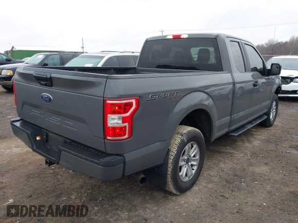 2020 Ford F-150 XL with VIN 1FTFX1E59LFC27298, listed as a IAAI auction lot 41439395 with 93,667 mi miles. Bid and sale history available at carsss.com. Image 4.