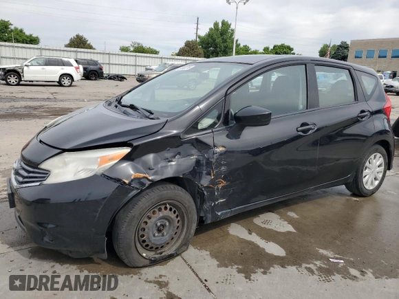 2015 Nissan Note SR with VIN 3N1CE2CP4FL370448, listed as a Copart auction lot 59343215 with 106,219 mi miles and Salvage title. Bid and sale history available at DreamBid. Image 1.