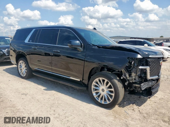 2023 Cadillac Escalade z VIN 1GYS3KKL9PR262067, wystawiony jako Copart lot #59101095 z przebiegiem 43 884 mil mil oraz Szkody całkowita. Historia ofert i sprzedaży dostępna na DreamBid. Obrazek 4.