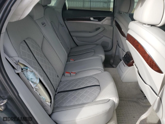 2014 Audi S8 with VIN WAUD2AFD0EN004276, listed as a Copart auction lot 84503204 with 58919 miles and Salvage Title. Bid and sale history available at carsss.com. Image 10.