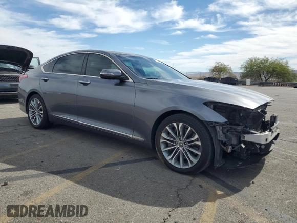 2017 Genesis G80 3.8L with VIN KMHGN4JE9HU167622, listed as a Copart auction lot 77700464 with 43,166 mi miles and Salvage Title. Bid and sale history available at DreamBid. Image 4.