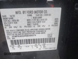 2022 Ford Edge SE z VIN 2FMPK4G94NBA99279, wystawiony jako IAAI lot #42351490 z przebiegiem 30 044 mil mil oraz . Historia ofert i sprzedaży dostępna na DreamBid. Obrazek 9.