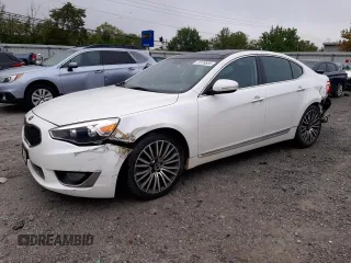 2015 Kia Cadenza Premium with VIN KNALN4D78F5179698, listed as a Copart auction lot 72376684 with 100,944 mi miles and Salvage Title. Bid and sale history available at carsss.com. Image 1.