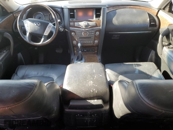 2017 Infiniti QX80 Signature Edition with VIN JN8AZ2NEXH9158268, listed as a Copart auction lot 89111315 with 0 mi miles and Salvage Title. Bid and sale history available at carsss.com. Image 8.