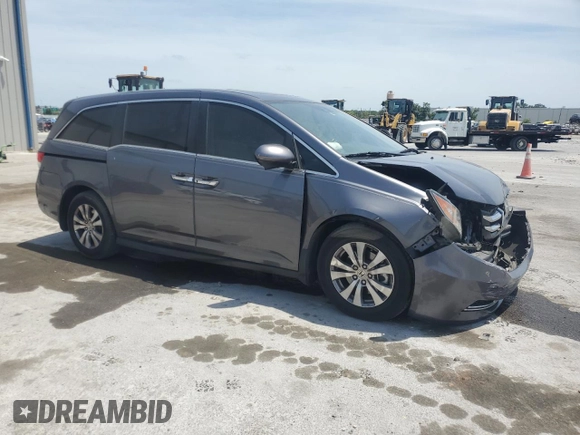 2016 Honda Odyssey EX-L with VIN 5FNRL5H60GB056665, listed as a Copart auction lot 53809485 with 189,197 mi miles and Salvage Title. Bid and sale history available at carsss.com. Image 4.